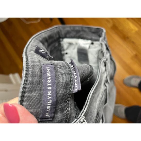 NYDJ Marilyn Straight Lift X Tuck Technology gray faded jeans 12 Mint condition - Picture 6 of 7